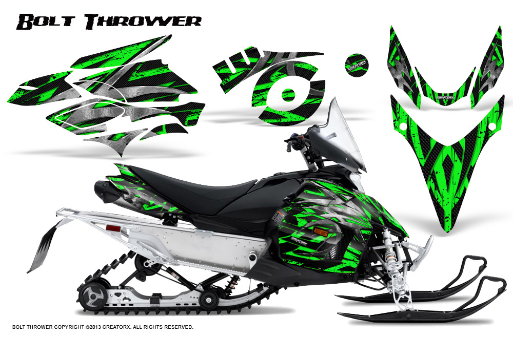 Yamaha Phazer Graphics Kit Bolt Thrower Green